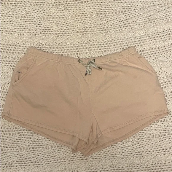 Vuori Tan Peach Women's Athletic Shorts - Picture 1 of 3